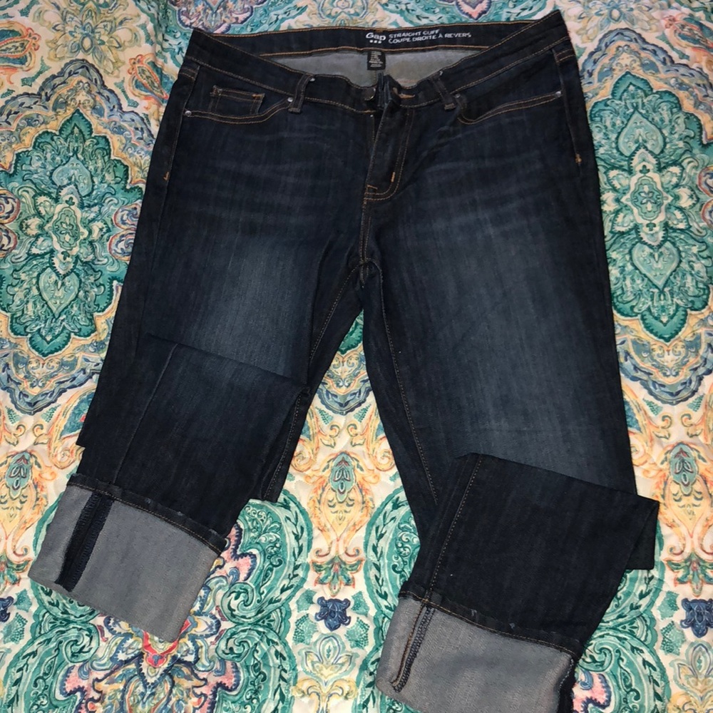 GAP jean cuffed capris